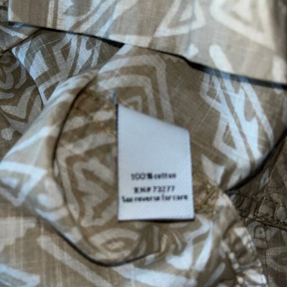 Shirt Croft & Barrow Short Sleeve Button Up Shirt Men's  size M beige color 100% - Picture 6 of 6